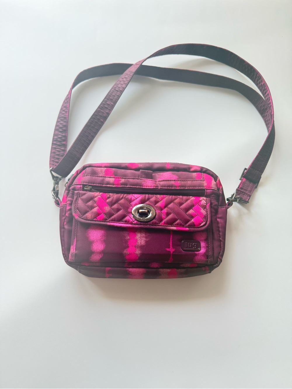 Lug Fuchsia Pink Tie-Dye Crossbody Bag